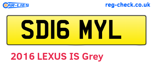 SD16MYL are the vehicle registration plates.