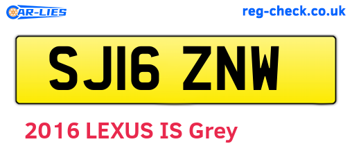 SJ16ZNW are the vehicle registration plates.