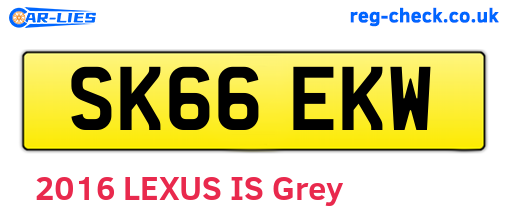 SK66EKW are the vehicle registration plates.