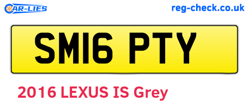 SM16PTY are the vehicle registration plates.