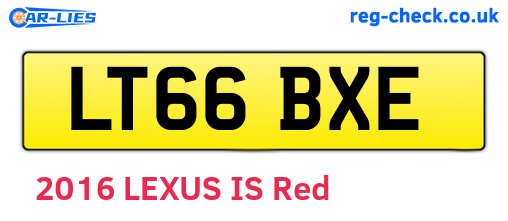LT66BXE are the vehicle registration plates.