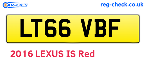 LT66VBF are the vehicle registration plates.