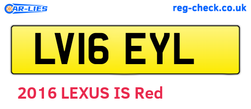 LV16EYL are the vehicle registration plates.