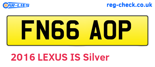 FN66AOP are the vehicle registration plates.