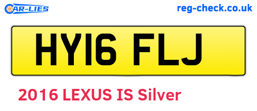 HY16FLJ are the vehicle registration plates.