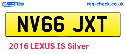 NV66JXT are the vehicle registration plates.