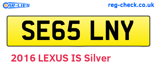 SE65LNY are the vehicle registration plates.