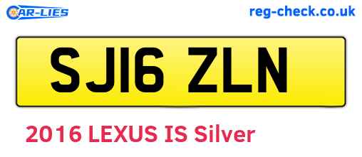 SJ16ZLN are the vehicle registration plates.
