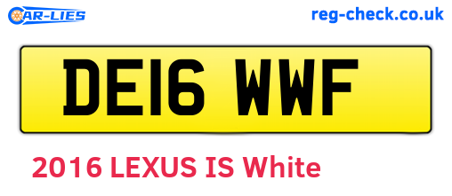 DE16WWF are the vehicle registration plates.