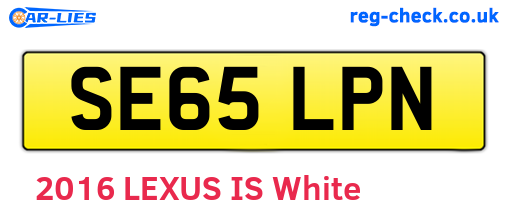 SE65LPN are the vehicle registration plates.