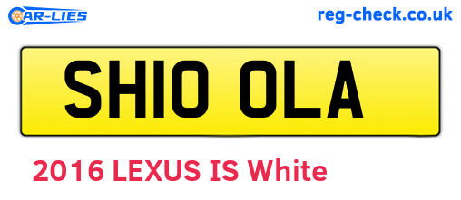 SH10OLA are the vehicle registration plates.