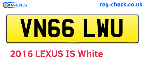 VN66LWU are the vehicle registration plates.