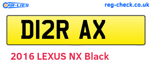 D12RAX are the vehicle registration plates.