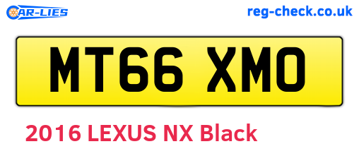 MT66XMO are the vehicle registration plates.