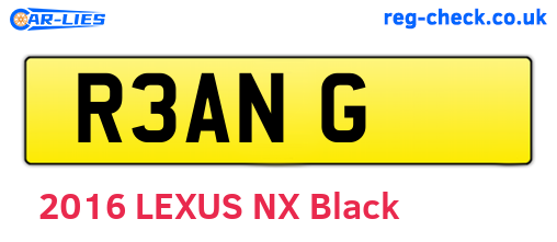 R3ANG are the vehicle registration plates.