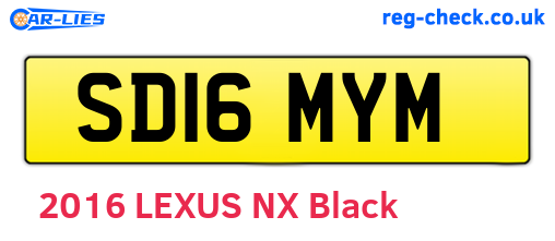 SD16MYM are the vehicle registration plates.