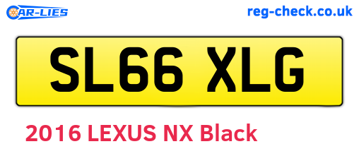 SL66XLG are the vehicle registration plates.