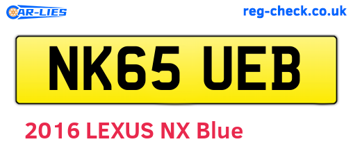 NK65UEB are the vehicle registration plates.