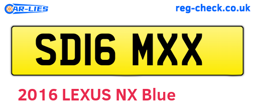 SD16MXX are the vehicle registration plates.