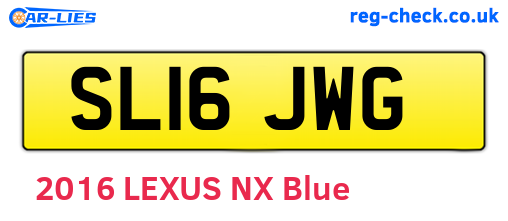 SL16JWG are the vehicle registration plates.
