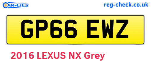 GP66EWZ are the vehicle registration plates.