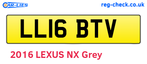 LL16BTV are the vehicle registration plates.