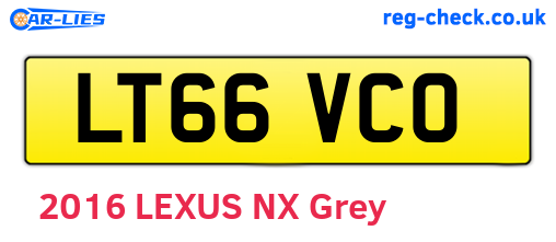 LT66VCO are the vehicle registration plates.