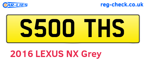 S500THS are the vehicle registration plates.