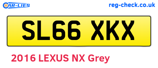 SL66XKX are the vehicle registration plates.