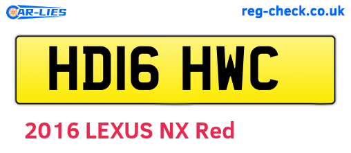 HD16HWC are the vehicle registration plates.