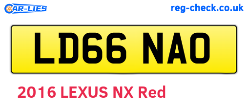 LD66NAO are the vehicle registration plates.