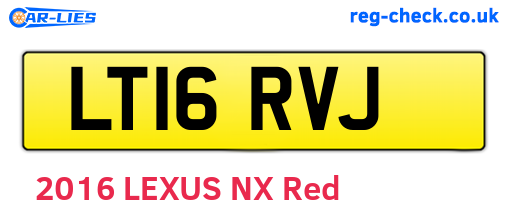 LT16RVJ are the vehicle registration plates.