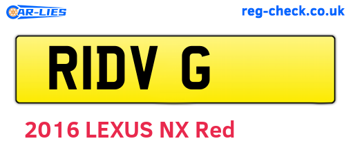 R1DVG are the vehicle registration plates.