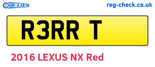 R3RRT are the vehicle registration plates.