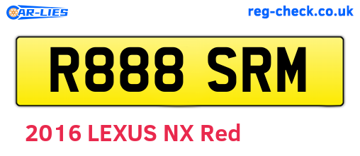 R888SRM are the vehicle registration plates.