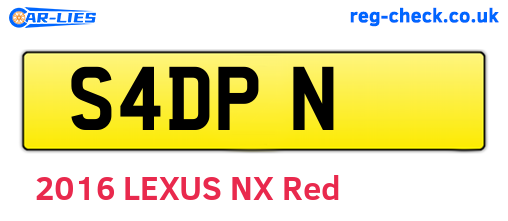 S4DPN are the vehicle registration plates.