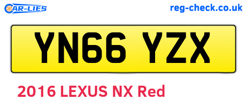 YN66YZX are the vehicle registration plates.