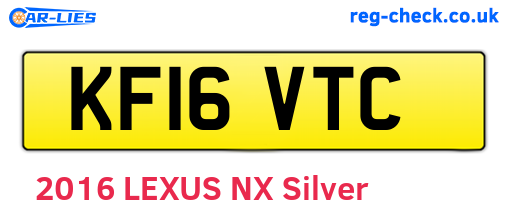 KF16VTC are the vehicle registration plates.
