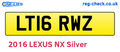 LT16RWZ are the vehicle registration plates.