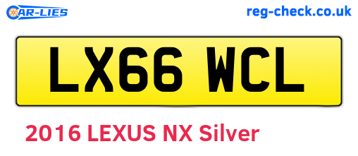 LX66WCL are the vehicle registration plates.
