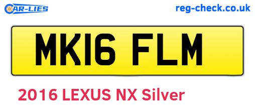 MK16FLM are the vehicle registration plates.
