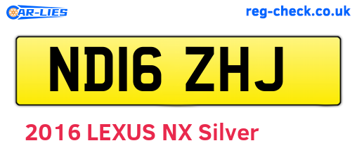 ND16ZHJ are the vehicle registration plates.
