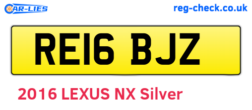 RE16BJZ are the vehicle registration plates.