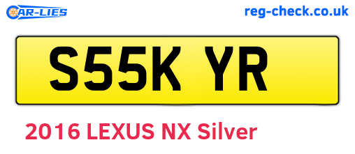 S55KYR are the vehicle registration plates.