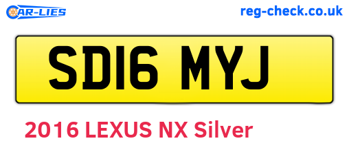 SD16MYJ are the vehicle registration plates.