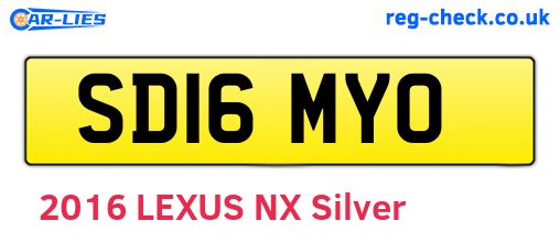 SD16MYO are the vehicle registration plates.