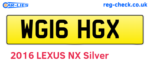 WG16HGX are the vehicle registration plates.