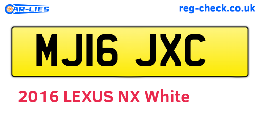MJ16JXC are the vehicle registration plates.