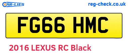 FG66HMC are the vehicle registration plates.