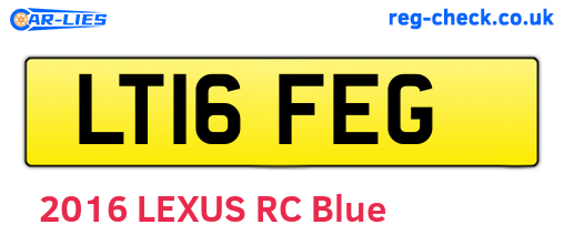 LT16FEG are the vehicle registration plates.
